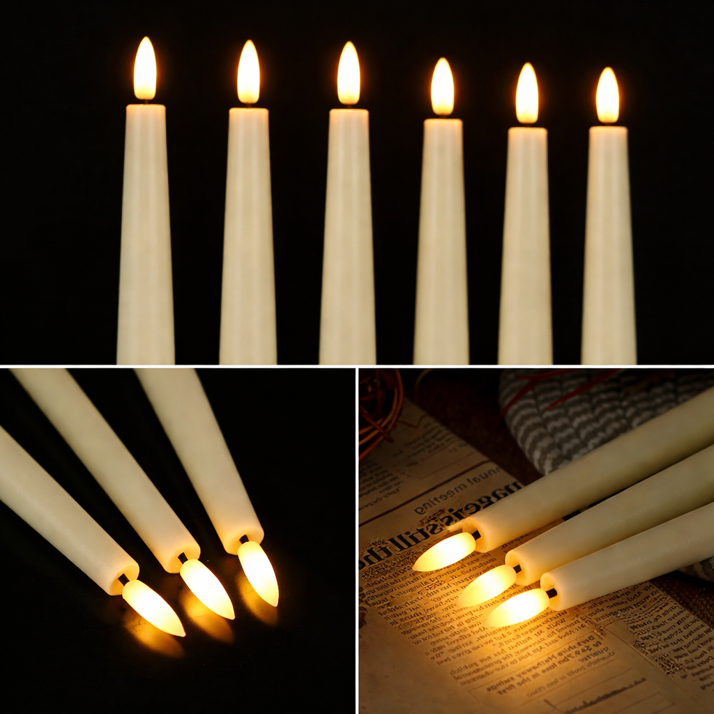 Cream Plain Flameless LED Candles