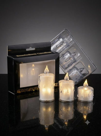 Set of 3 Crystal Led Candles