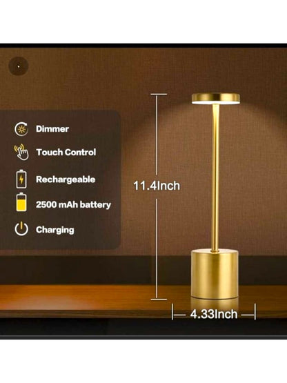 Cordless Metal LED Lamp - Rechargeable