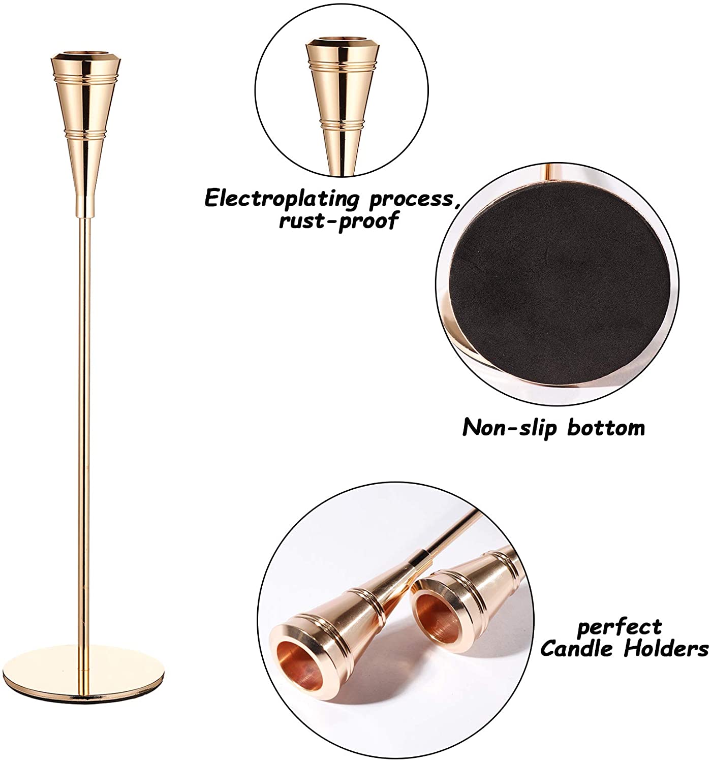 European Premium Vine Candlestand -Set Of 3