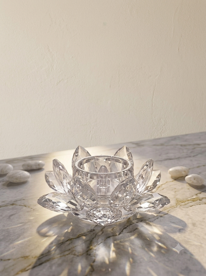 Crystal Lotus Candle Holder