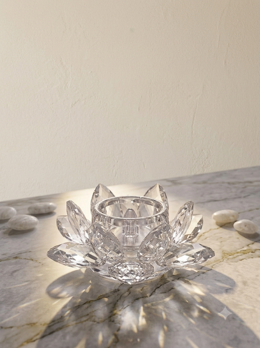 Crystal Lotus Candle Holder